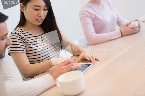 Image of Startup Business Team At A Meeting at modern office building