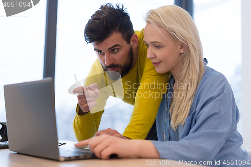 Image of Startup Business Team At A Meeting at modern office building