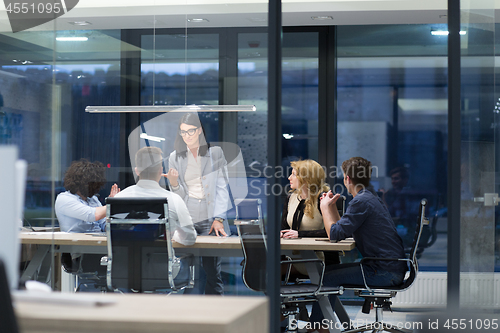 Image of Startup Business Team At A Meeting at modern office building