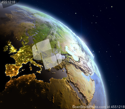 Image of Sunrise above EMEA region