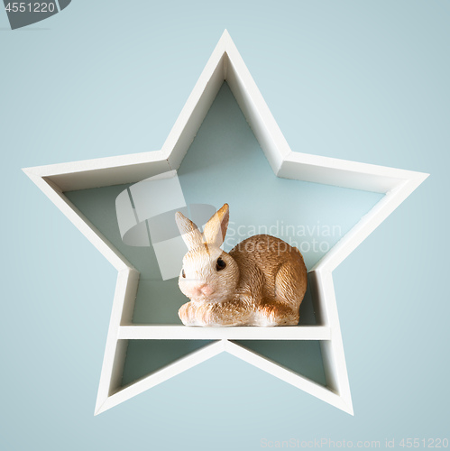 Image of Easter bunny in a white star