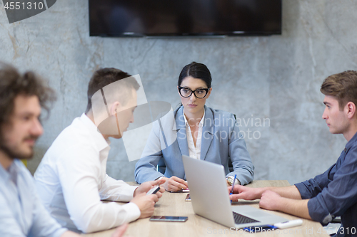 Image of Startup Business Team At A Meeting at modern office building