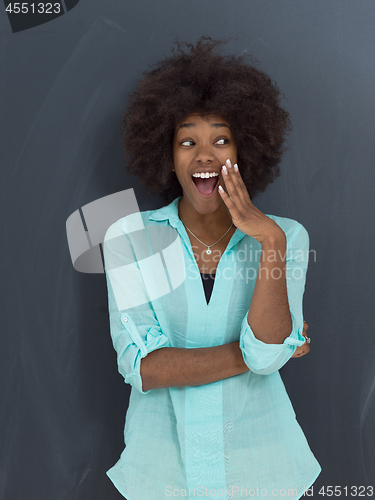 Image of beautiful friendly African American woman