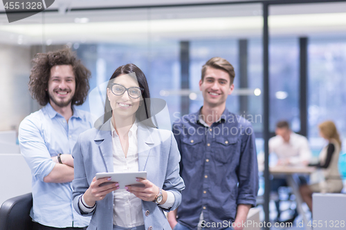 Image of Portrait of a startup business team At A Meeting