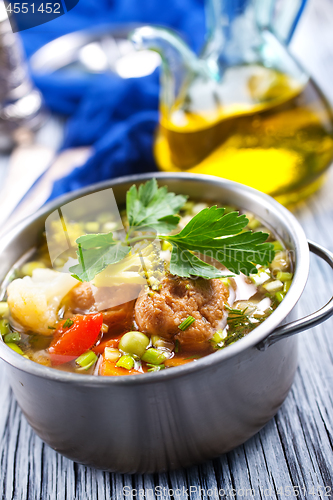 Image of soup with vegetables