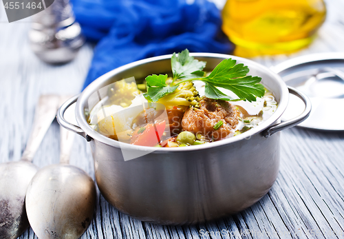 Image of soup with vegetables