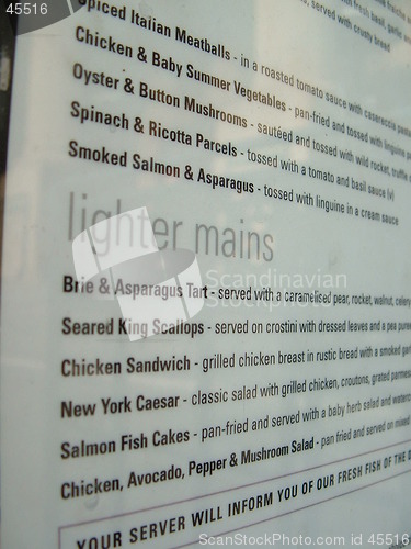 Image of Menu