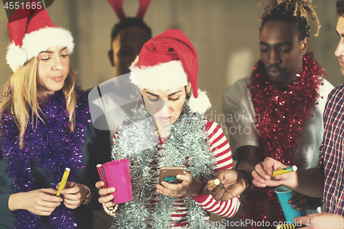 Image of woman preparing music from the phone for dancing