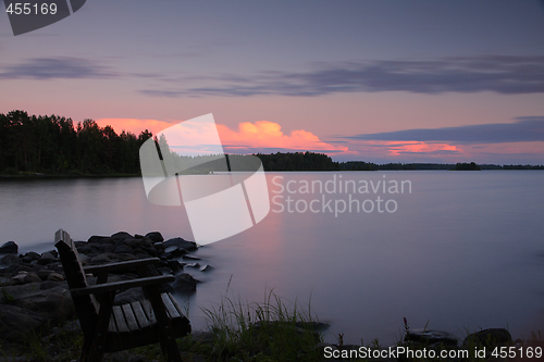 Image of Sunset by the lake