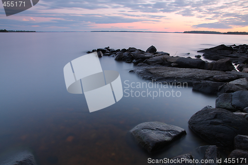 Image of Sunset by the lake