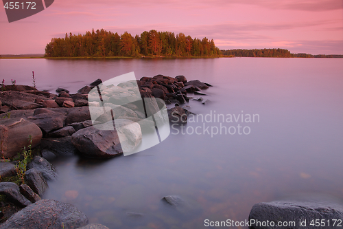 Image of Sunset by the lake