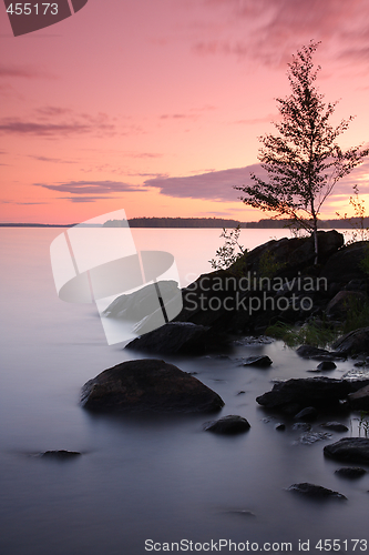 Image of Sunset by the lake