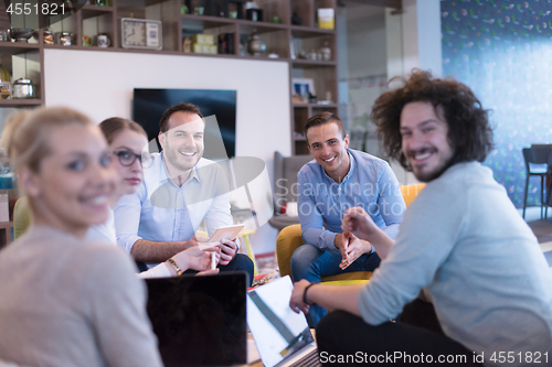 Image of Startup Business Team At A Meeting at modern office building