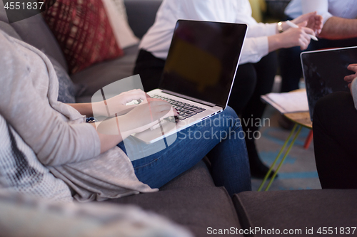 Image of Startup Business Team At A Meeting at modern office building