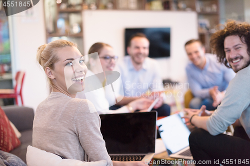 Image of Startup Business Team At A Meeting at modern office building