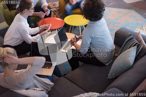 Image of Startup Business Team At A Meeting at modern office building