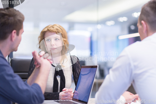 Image of Startup Business Team At A Meeting at modern office building