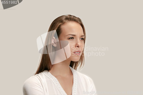 Image of Annoyed young woman feeling frustrated with something. Human facial expressions, emotions and feelings.