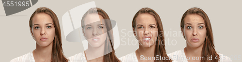 Image of Annoyed young woman feeling frustrated with something. Human facial expressions, emotions and feelings.