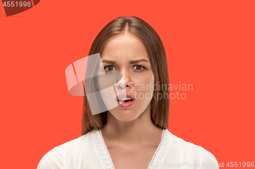 Image of Annoyed young woman feeling frustrated with something. Human facial expressions, emotions and feelings.