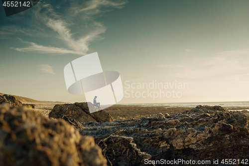 Image of Alone in the beach