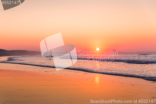 Image of Surfer on the beach