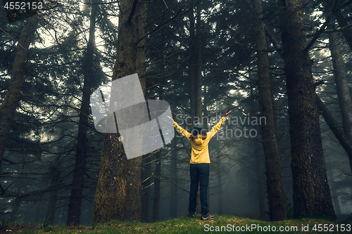 Image of Female enjoying the nature