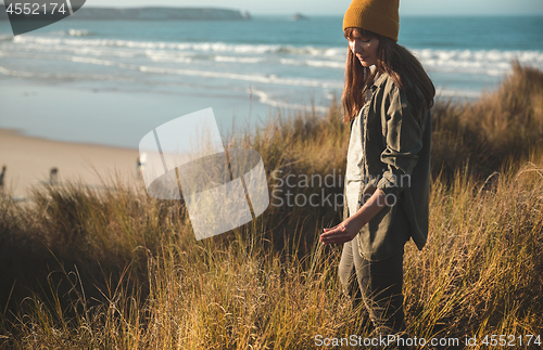 Image of Yellow cap women