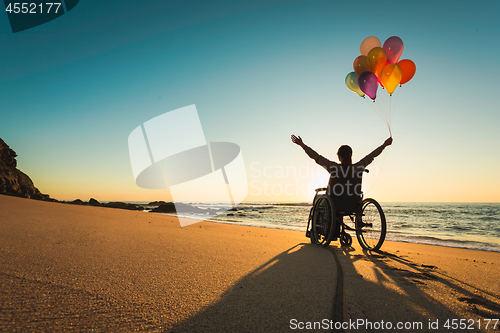 Image of Woman on a wheelchair