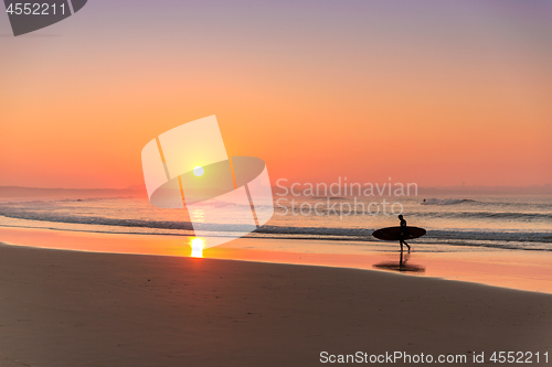 Image of Surfer on the beach