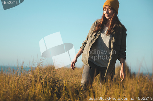 Image of Yellow cap women