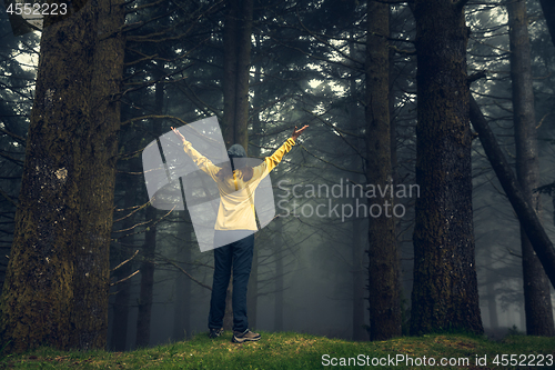 Image of Female enjoying the nature