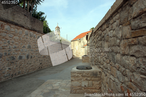 Image of Street in a small Croatian town of Blato on Korcula island in Adriatic sea