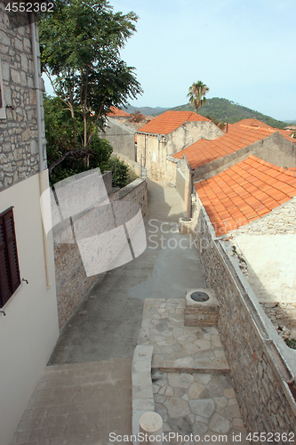 Image of Street in a small Croatian town of Blato on Korcula island in Adriatic sea