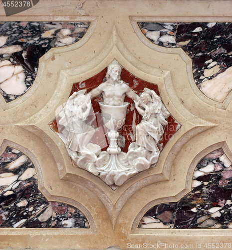 Image of Jesus, detail of altar