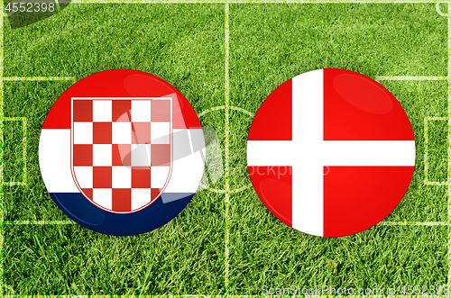Image of Croatia vs Denmark football match