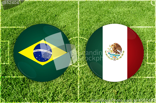Image of Brazil vs Mexico football match
