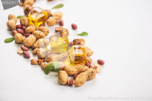 Image of Natural peanut with oil in a glass