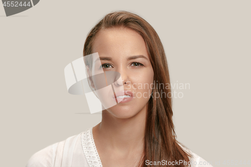 Image of Annoyed young woman feeling frustrated with something. Human facial expressions, emotions and feelings.