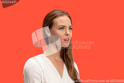 Image of Annoyed young woman feeling frustrated with something. Human facial expressions, emotions and feelings.