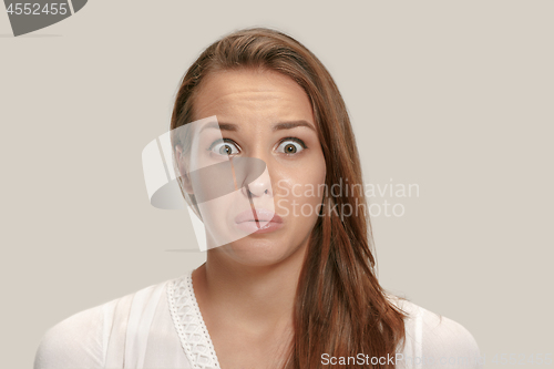 Image of Annoyed young woman feeling frustrated with something. Human facial expressions, emotions and feelings.