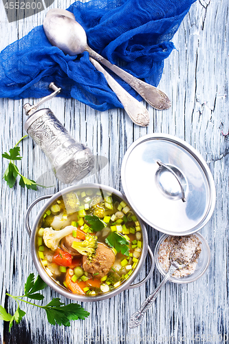 Image of soup with vegetables