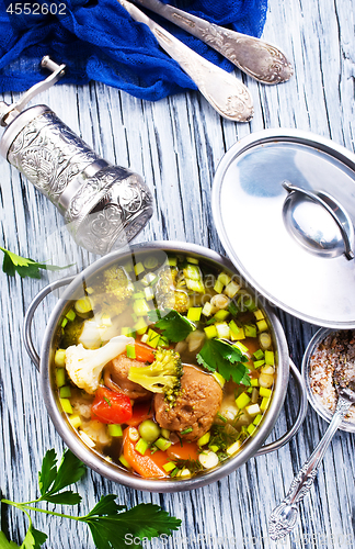 Image of soup with vegetables