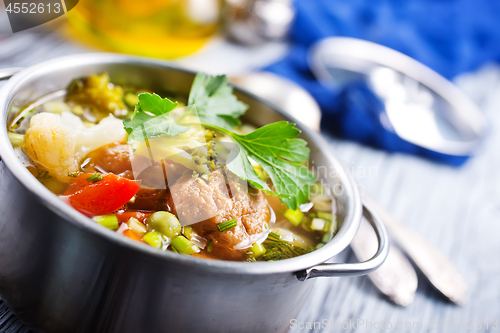 Image of soup with vegetables