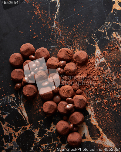 Image of Assorted dark chocolate truffles