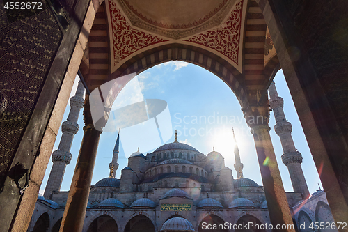 Image of Blue Mosque Sultan Ahmet Cami in Istanbul Turkey