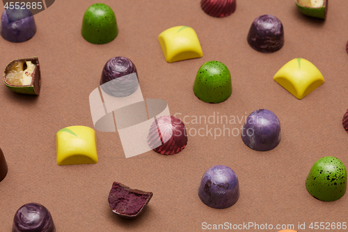 Image of Colorful pattern of candies