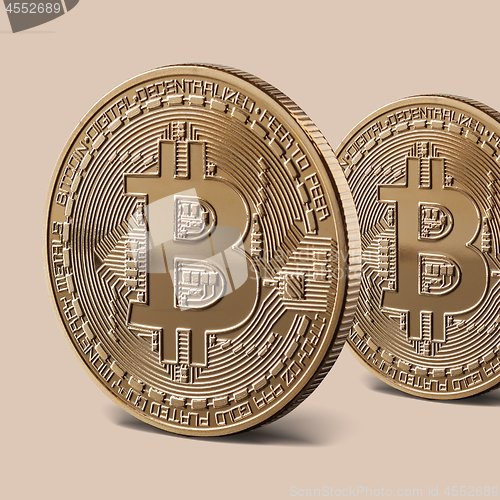 Image of Coins bitcoin gold virtual crypto currency