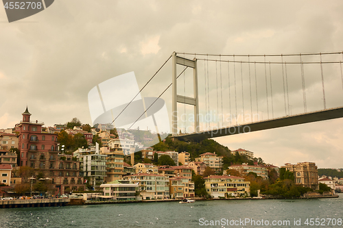 Image of beautiful view of the Bosphorus Bridge