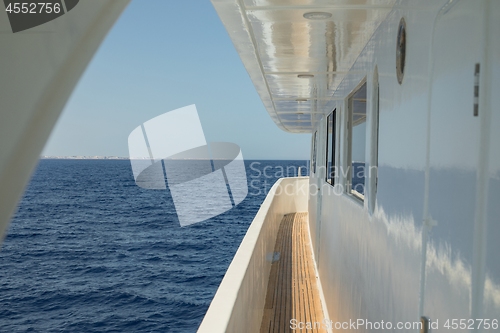 Image of Corridor of luxury yacht